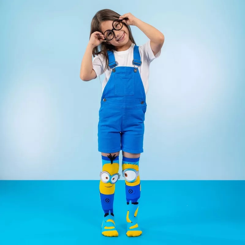 Calcetines infantiles altos Overknee Skarpetki Gogle Minionki 3d Minions / Madmia / Nb001
