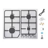 ISEASY MGBG-604C cocina de gas independiente con horno de 65L y grill, acero inoxidable