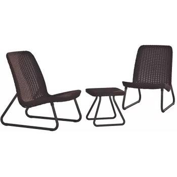 KETER conjunto de muebles de jardín Rio Patio Set marrón