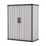 Keter Premier Tall caseta de jardín 29209552 – beige/marrón cobertizo de resina, 1700L, doble pared, con cerradura