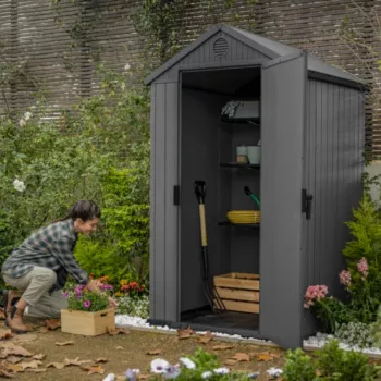 KETER caseta de jardín Darwin 4x4 gris