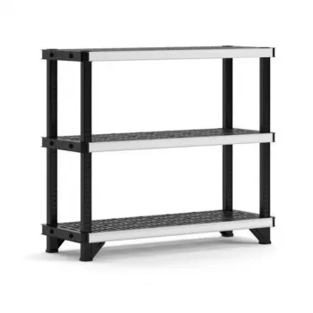 Estantería KETER 3 niveles Fused 122,1x45,7x105,8cm negra