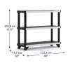 Estantería KETER 3 niveles Fused 122,1x45,7x105,8cm negra