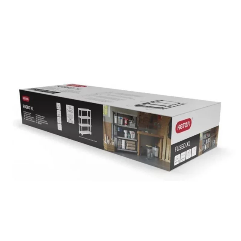 Estantería KETER 3 niveles Fused 122,1x45,7x105,8cm negra