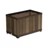 Jardinera rectangular KETER Deco nogal macetero