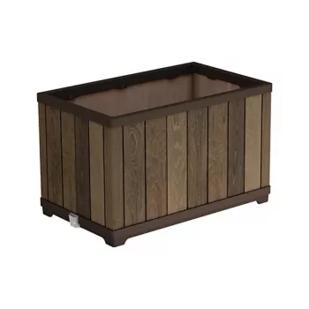 Jardinera rectangular KETER Deco nogal macetero