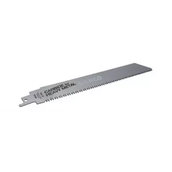 Bahco 7405021 Hoja de sierra para sierra sable con dientes de carburo para metal de alta resistencia, 225 mm, 8 ZPI, 1 unidad
