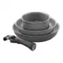 BALLARINI Torre Set de 3 sartenes Ø24cm, Ø28cm y sartén para salsas Ø16cm + 3 mangos desmontables