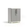 KETER Armario bajo de madera Linear 68x39x90cm beige claro/gris claro