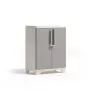 KETER Armario bajo de madera Linear 68x39x90cm beige claro/gris claro