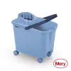 Cubo MERY 14L con ruedas de encaje azul