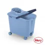 Cubo MERY 14L con ruedas de encaje azul