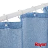 RAYEN Cortina de ducha 180x200cm azul, poliéster