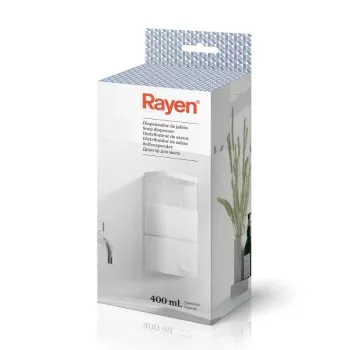 RAYEN Dispensador de jabón líquido / blanco / 400ml