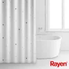 RAYEN Cortina de ducha 180x200cm blanca, poliéster