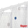 RAYEN Cortina de ducha 180x200cm blanca, poliéster