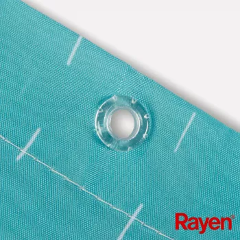 RAYEN Cortina de ducha 180x200cm azul claro, poliéster