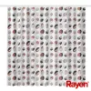 RAYEN Cortina de ducha 180x200cm blanca/acanalada, PEVA