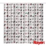 RAYEN Cortina de ducha 180x200cm blanca/acanalada, PEVA