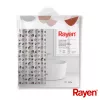 RAYEN Cortina de ducha 180x200cm blanca/acanalada, PEVA