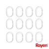 RAYEN Cortina de ducha 180x200cm blanca/acanalada, PEVA