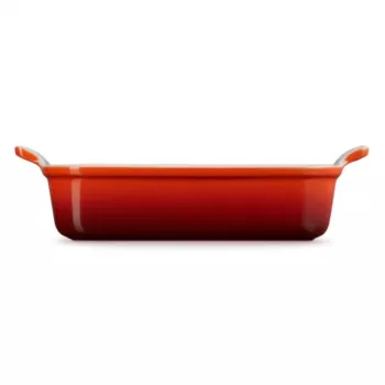LE CREUSET Fuente rectangular Heritage gres 26x19cm / 2,4L roja
