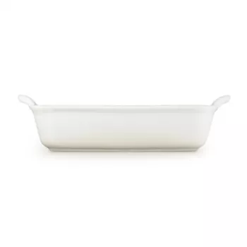 Le Creuset Fuente rectangular Heritage gres 26x19cm / 2,4L blanca