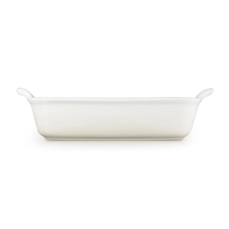Le Creuset Fuente rectangular Heritage gres 26x19cm / 2,4L blanca