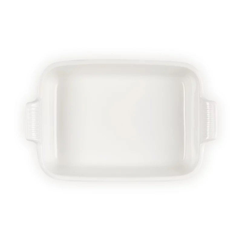 Le Creuset Fuente rectangular Heritage gres 26x19cm / 2,4L blanca