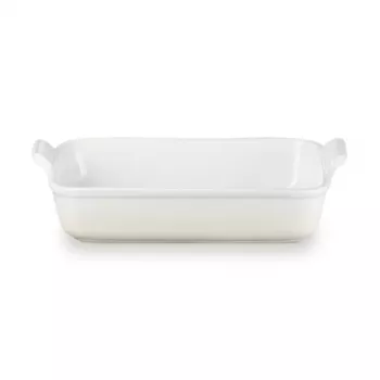 Le Creuset Fuente rectangular Heritage gres 32x24cm / 4L blanca