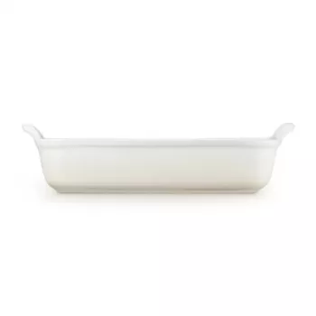 Le Creuset Fuente rectangular Heritage gres 32x24cm / 4L blanca