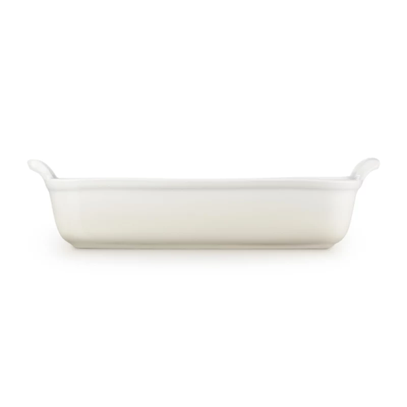Le Creuset Fuente rectangular Heritage gres 32x24cm / 4L blanca