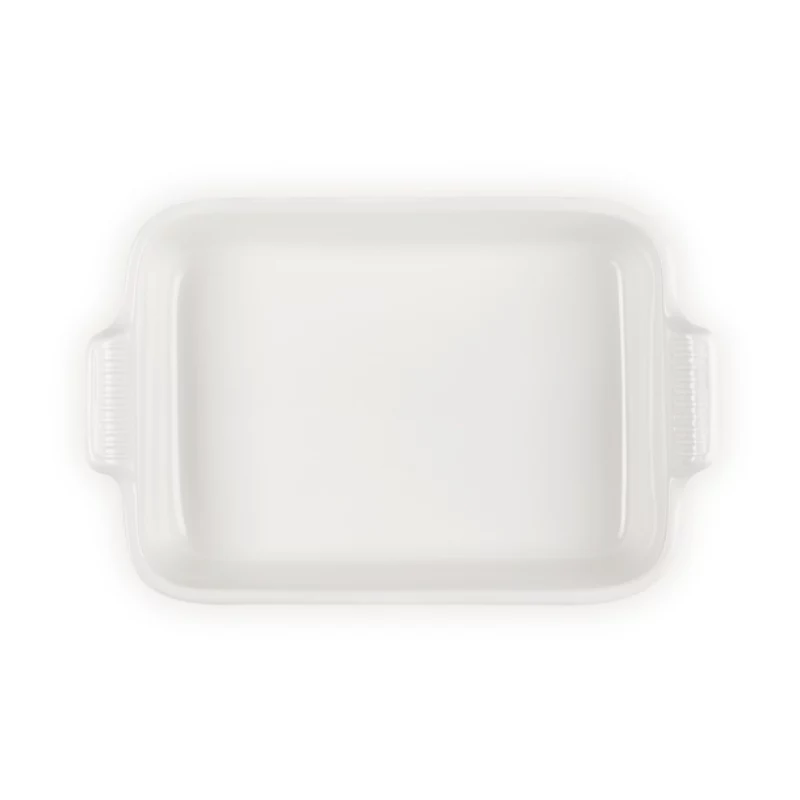 Le Creuset Fuente rectangular Heritage gres 32x24cm / 4L blanca