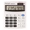 REBELL RE-SDC410 BX calculadora de sobremesa compacta, LCD de 10 dígitos, alimentación dual (solar y pila), negra