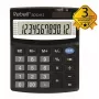 REBELL RE-SDC412 BX calculadora de sobremesa compacta, LCD de 12 dígitos, alimentación dual, negra