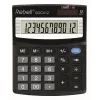 REBELL RE-SDC412 BX calculadora de sobremesa compacta, LCD de 12 dígitos, alimentación dual, negra