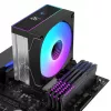 Rampage Octagon B70 refrigerador por aire para CPU, 120 mm ARGB, pantalla de temperatura, negro