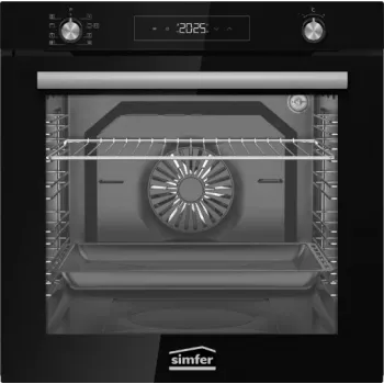 Simfer BI-81608P horno empotrable pirolítico, 80 l, 10 funciones, control táctil electrónico, clase de eficiencia energética A, negro