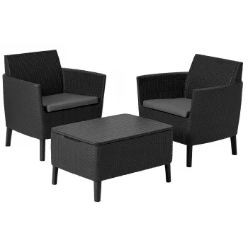KETER conjunto de muebles de jardín Salemo conjunto de balcón gris