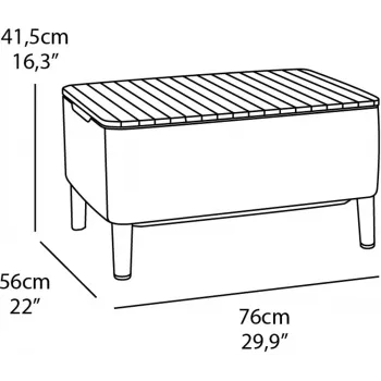 KETER conjunto de muebles de jardín Salemo conjunto de balcón gris