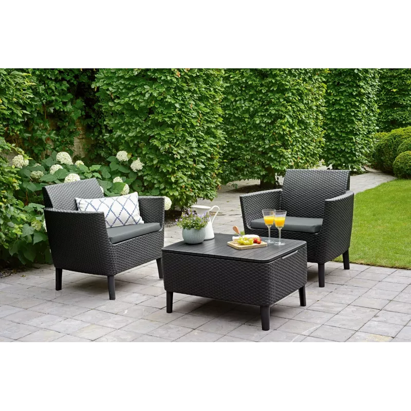 KETER conjunto de muebles de jardín Salemo conjunto de balcón gris