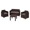 KETER Juego de muebles de jardín Alabama Set marrón