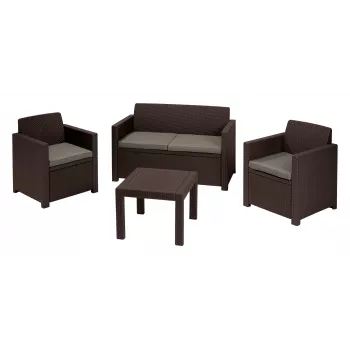 KETER Juego de muebles de jardín Alabama Set marrón