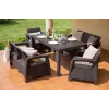 KETER Juego de muebles de jardín Corfu Fiesta Set marrón