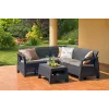KETER Juego de muebles de jardín Corfu Relax Set marrón