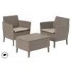 KETER Sillas de jardín 2 uds. Salemo Duo beige