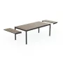 KETER Mesa de jardín extensible Deco Porto Nova extensible 200-280 efecto fresno/negro