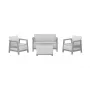 KETER Juego de muebles de jardín Scandi Linea set de 2 plazas gris claro/gris acero oscuro