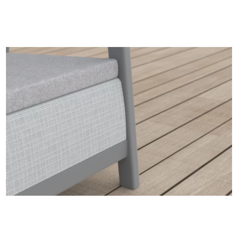 KETER Juego de muebles de jardín Scandi Linea set de 2 plazas gris claro/gris acero oscuro
