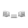 KETER Juego de muebles de jardín Scandi Linea set de balcón gris claro/gris acero oscuro